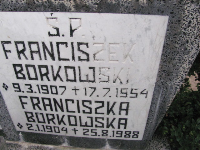 Franciszek Borkowski 1907 Pogódki - Grobonet - Wyszukiwarka osób pochowanych