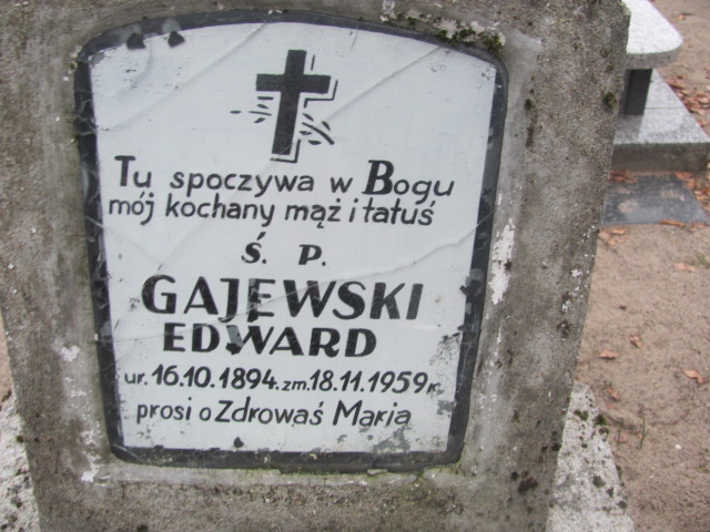 Edward Gajewski 1894 Pogódki - Grobonet - Wyszukiwarka osób pochowanych