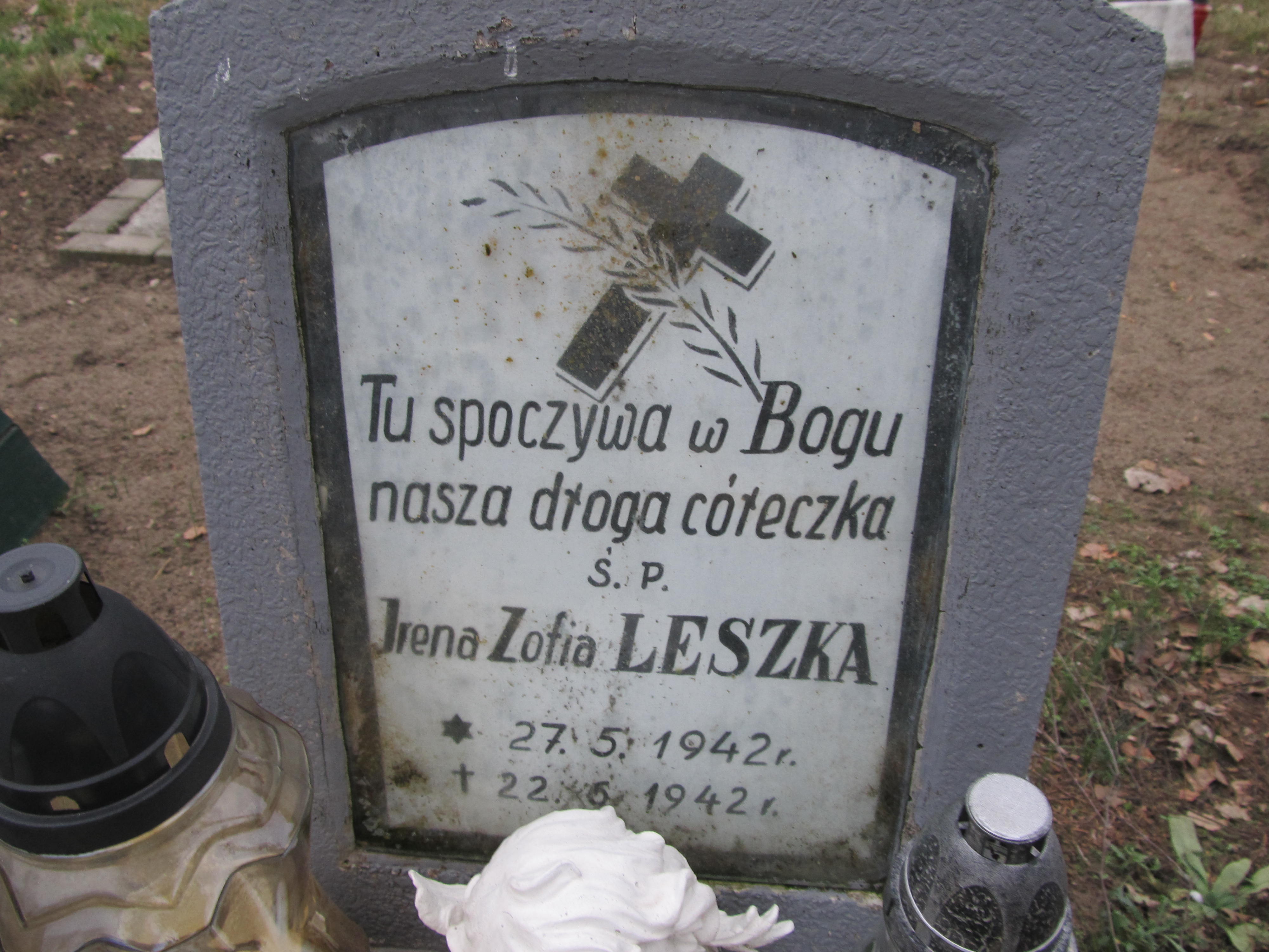 Irena Zofia Leszka 1942 Pogódki - Grobonet - Wyszukiwarka osób pochowanych