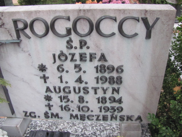 Józefa Rogocka 1896 Pogódki - Grobonet - Wyszukiwarka osób pochowanych