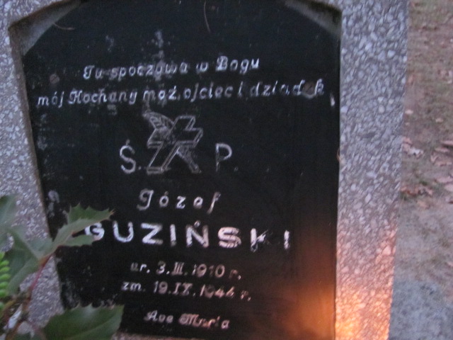 Józef Guziński 1910 Pogódki - Grobonet - Wyszukiwarka osób pochowanych