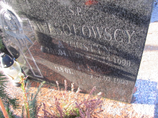 Augustyn Wesołowski 1908 Pogódki - Grobonet - Wyszukiwarka osób pochowanych